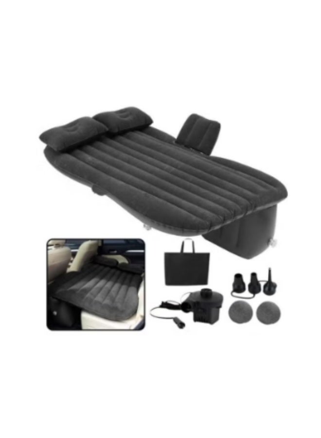 ELTRAZONE House Car Air Mattress Removable Black Backseat Air Bed with Air-Pump Portable Car Travel Bed with Pillows Fits Most Car Models for Travel Hiking Camping Trip & Outdoor Activities - Image 1