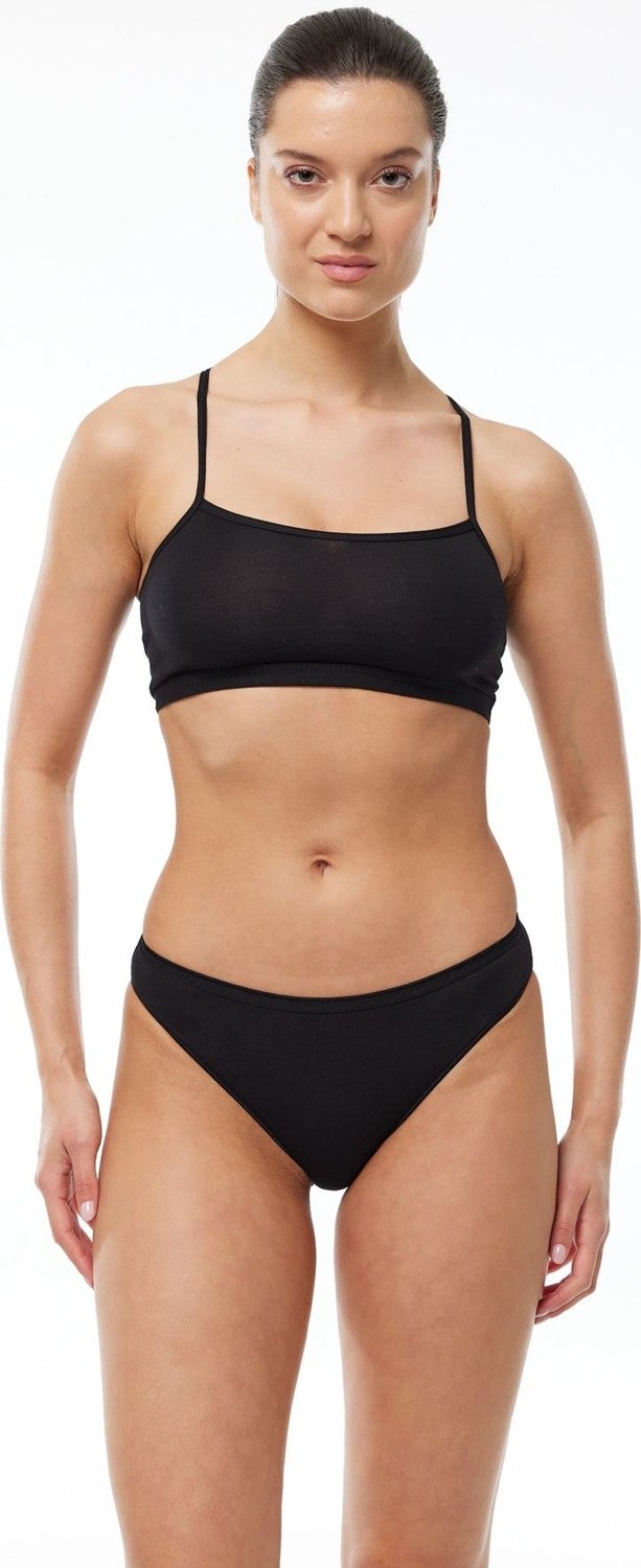 Malabadi Women Black 6 Pack Modal Bikini Slip Panties 155 - Image 2