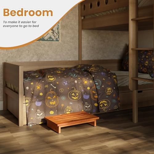 Carpentray One Step Stool for Adults 3.5" - Wooden Step Stools for Bed - 200lbs Safety Stepping Stool Bathroom Aid for Handicap (Brown, 3.5 Inch Height) - Image 4