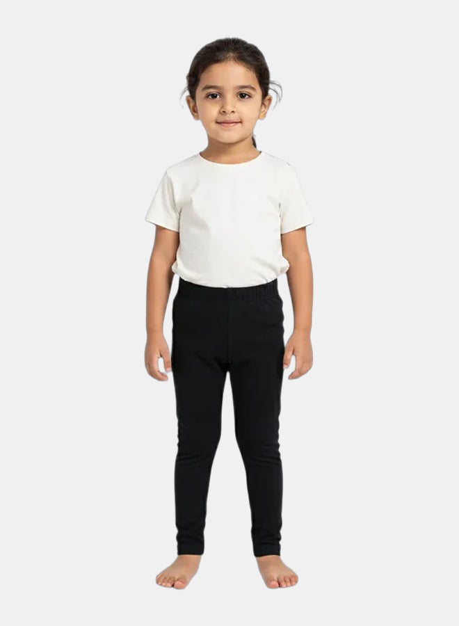 Our kids Girls Soft & Stretchy Everyday Leggings – Dark Grey - Image 2