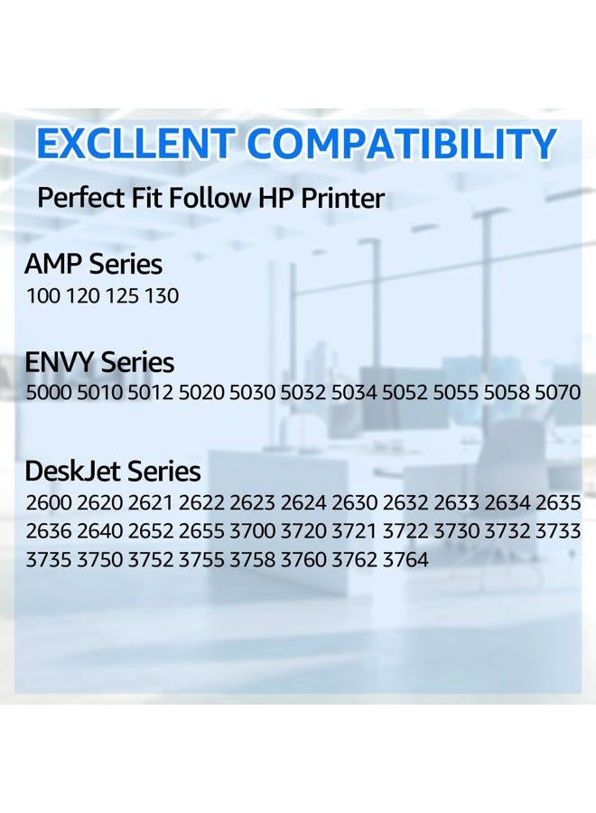 SuperInk Remanufactured 65 High Yield Ink Cartridge Replacement for HP 65XL N9K04AN N9K03AN Compatible with Deskjet 2600 2620 3720 3752 3758 Envy 5000 5052 5055 5058 Printer (1 Black, 1 Tri-Color) - Image 2