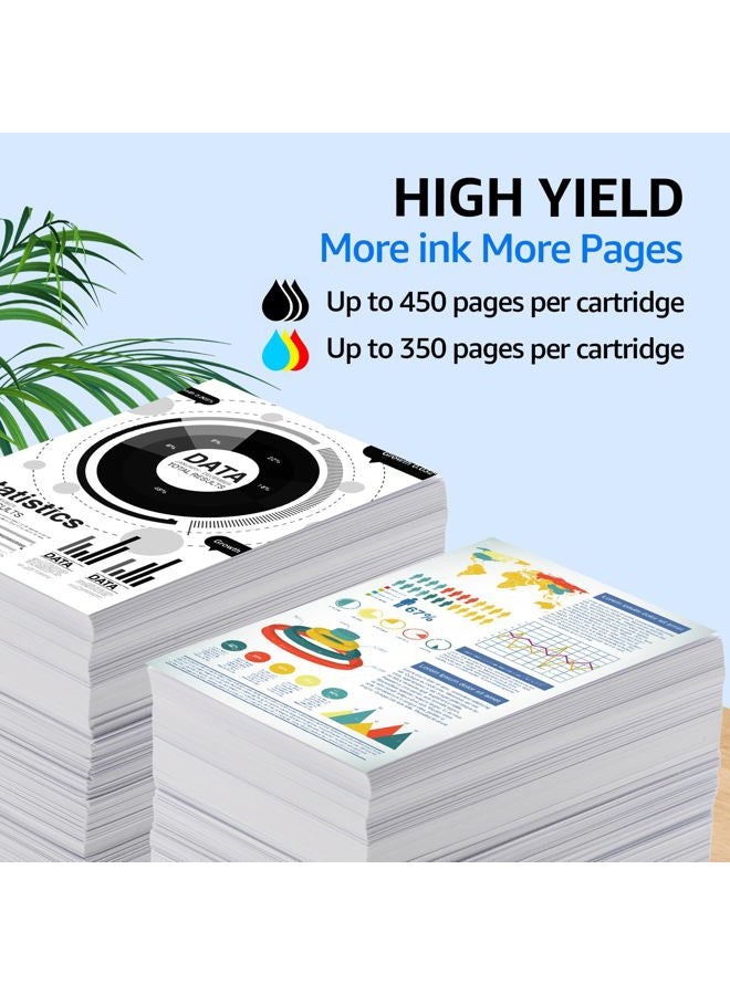 SuperInk Remanufactured 65 High Yield Ink Cartridge Replacement for HP 65XL N9K04AN N9K03AN Compatible with Deskjet 2600 2620 3720 3752 3758 Envy 5000 5052 5055 5058 Printer (1 Black, 1 Tri-Color) - Image 3