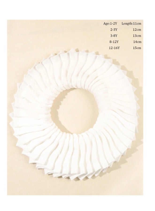 10 Pairs Kids Short Socks – Plain White (Size 12-16 Years) - Image 1