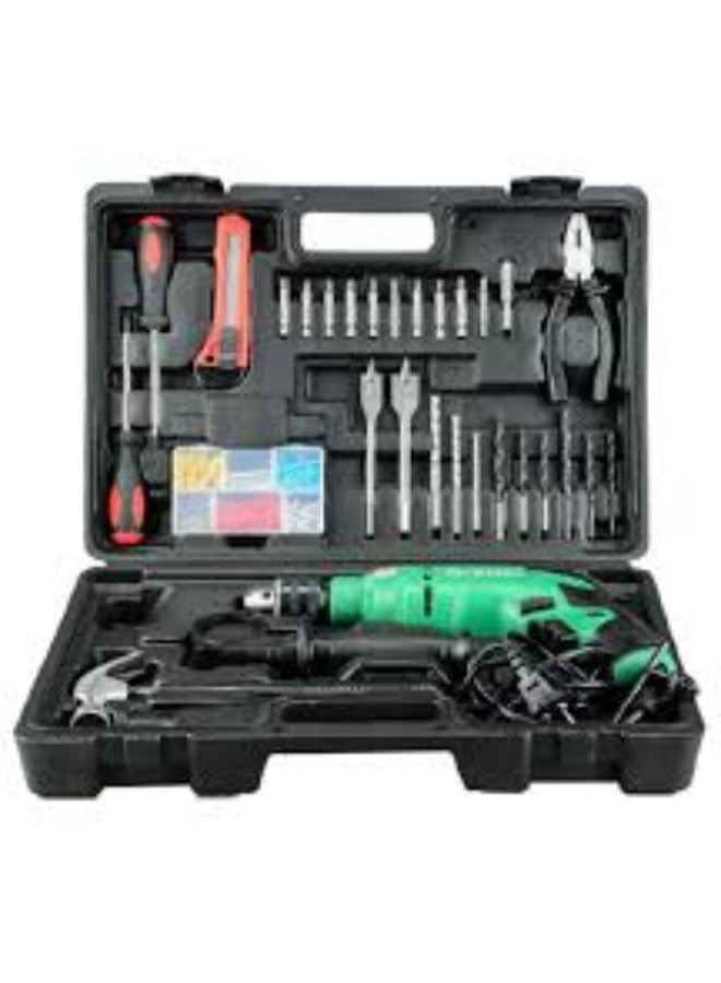 Hikoki مثقاب هيكوك 13 مم، 550 واط، سرعة متغيرة قابلة للعكس، مدمج 1.8 كجم مع صندوق أدوات – نموذج DV13VSTEGZ - Image 1