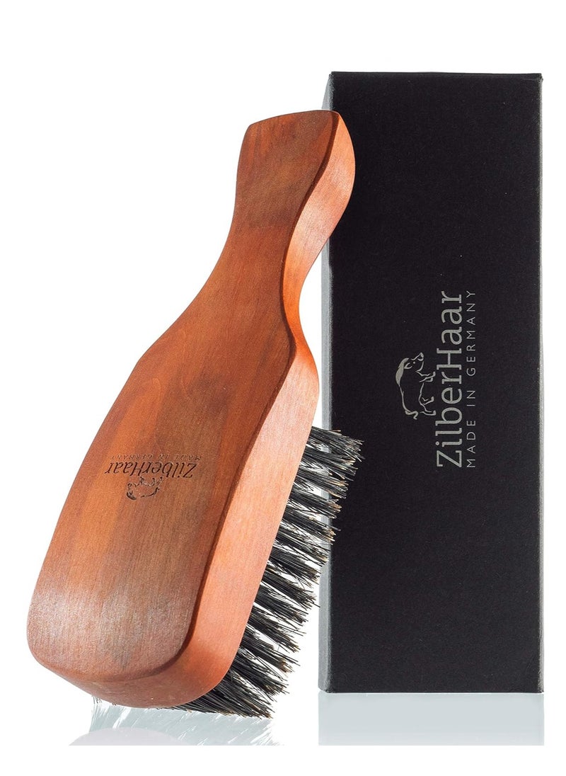 ZilberHaar ZilberHaar Major Hair & Beard Brush for Men - Boar Bristles and Pearwood - All Beard and Hair Types - Made in Germany  - Image 1