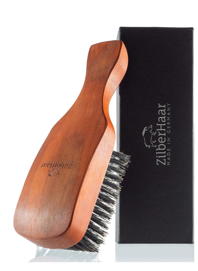 ZilberHaar ZilberHaar Major Hair & Beard Brush for Men - Boar Bristles and Pearwood - All Beard and Hair Types - Made in Germany  - Image 3