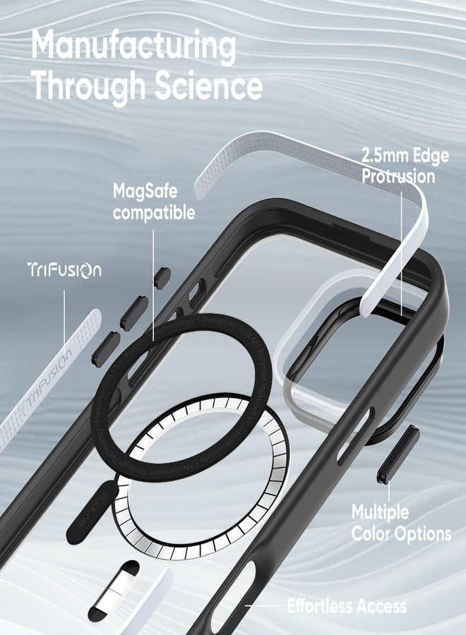 FLOLAB Surtect Tri-Fusion Magnetic for iPhone 16 Pro Max Case Protective Slim Design Magsafe Compatible Military Grade - Black Matte Translucent - Image 4