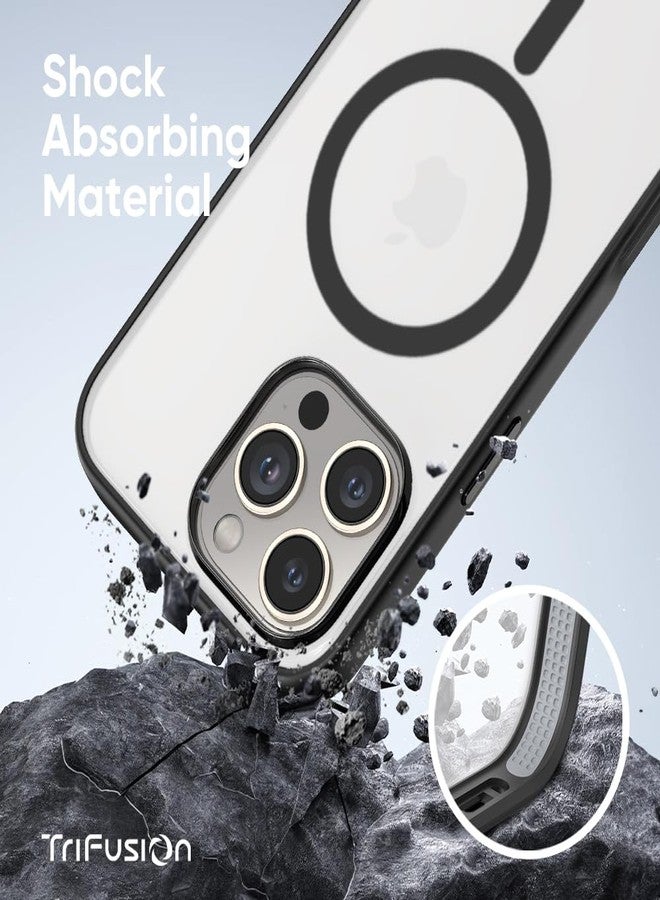 FLOLAB Surtect Tri-Fusion Magnetic for iPhone 16 Pro Max Case Protective Slim Design Magsafe Compatible Military Grade - Black Matte Translucent - Image 3