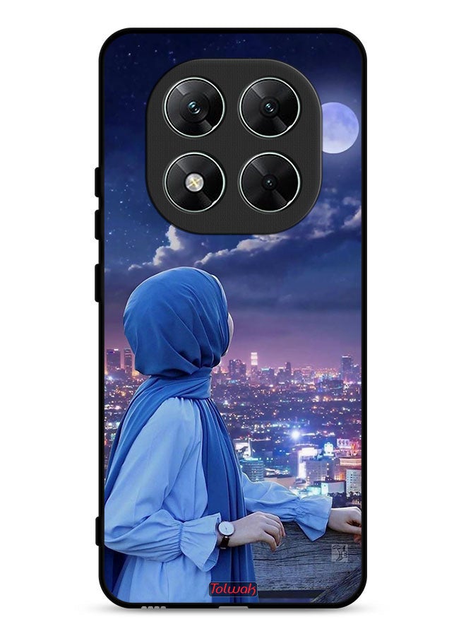 Tolwak غطاء حماية Xiaomi Poco X7 5G ينظر إلى القمر فتاة الحجاب - Image 1