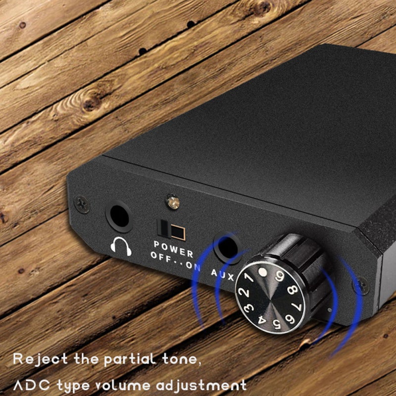 Compact Headphone Amplifier: Black Aluminum Shell, 2000mAh Battery For 8 Hours Use - Noise-canceling Design, Universal Compatibility For 16-150 Ohm Earphones For Portable Daily & Professional Audio Us - Image 5