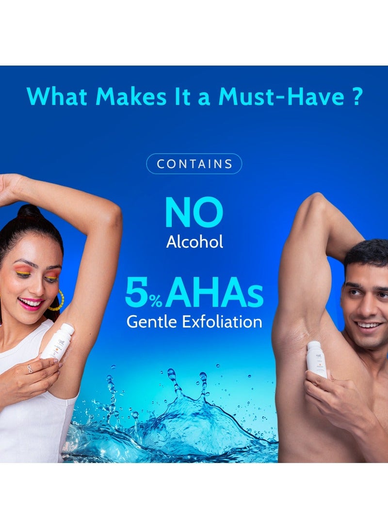 Chemist at Play Roll On Deodorant | Aqua Fragrance | Underarms & Body | Lactic Acid, Mandelic Acid & Ceramides | Alcohol & Aluminium Free - Image 4
