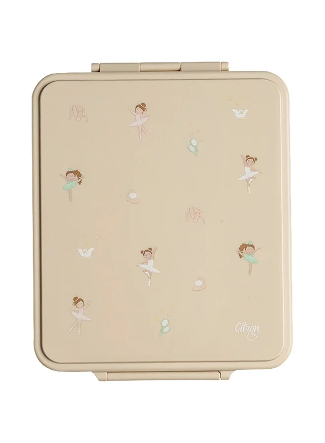 Citron Grand Lunchbox With 4 Compartments For Kids - Includes 1 Thermos Food Jar, Leak Proof And Bpa Free Lunch Box For Kids - Ballerina