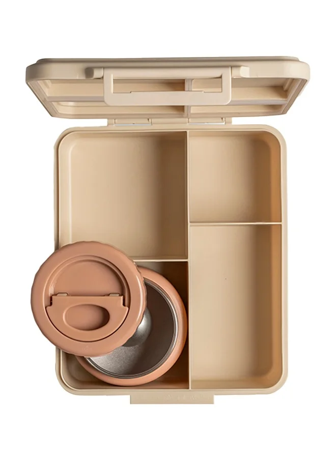 سترون Grand Lunchbox With 4 Compartments For Kids - Includes 1 Thermos Food Jar, Leak Proof And Bpa Free Lunch Box For Kids - Ballerina