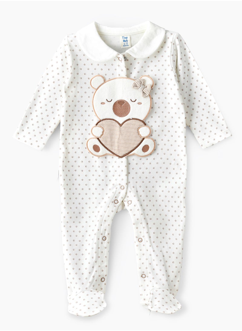 Tiny Hug - Baby Boys' Cotton Knit Sleepsuit - Image 1