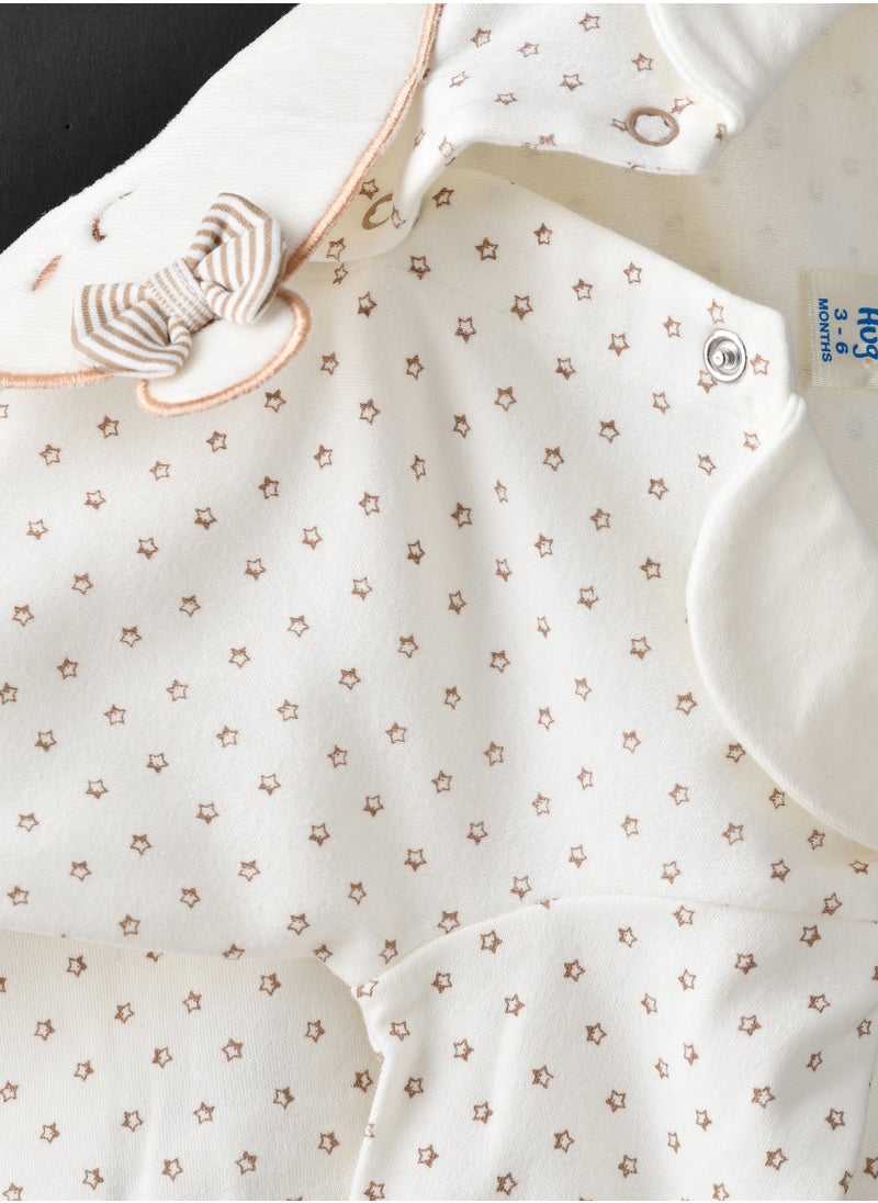 Tiny Hug - Baby Boys' Cotton Knit Sleepsuit - Image 1