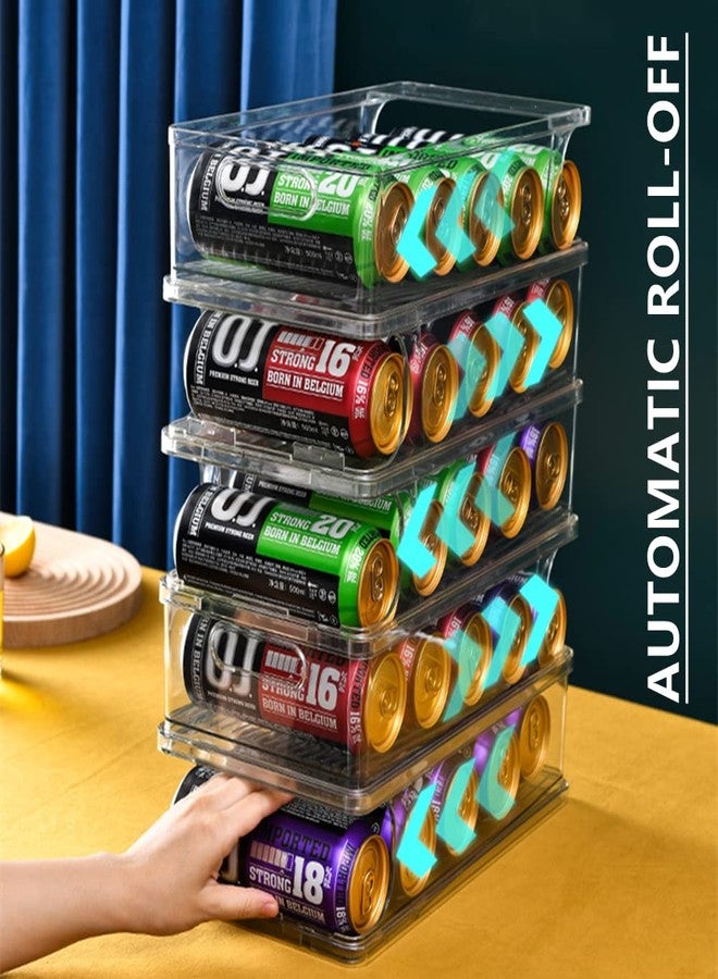 Xicennego 2-Tier Large Stackable Soda Can Organizer for Refrigerator - For Tall Cans of 500ml/17oz - Fridge Can Organizer Dispenser, Beverage Can Holder for Refrigerator, Pantry, Cupboard - Image 3