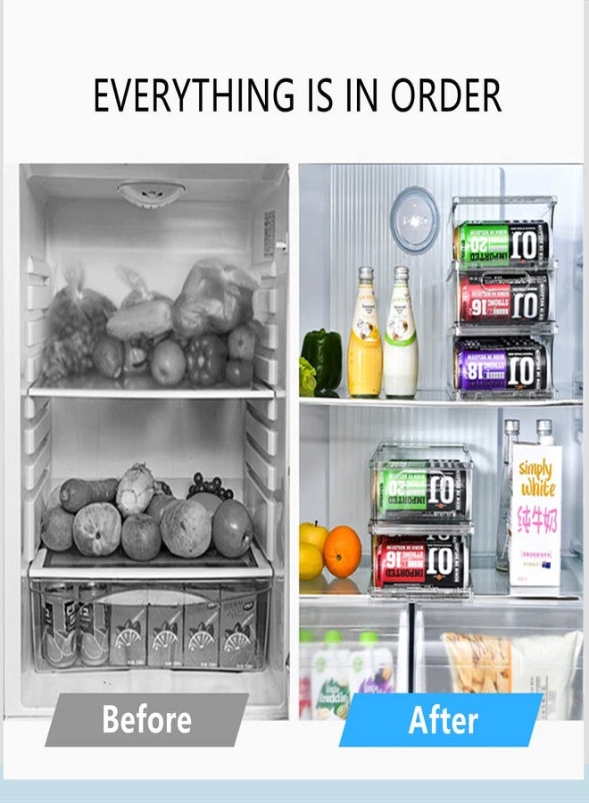 Xicennego 2-Tier Large Stackable Soda Can Organizer for Refrigerator - For Tall Cans of 500ml/17oz - Fridge Can Organizer Dispenser, Beverage Can Holder for Refrigerator, Pantry, Cupboard - Image 2