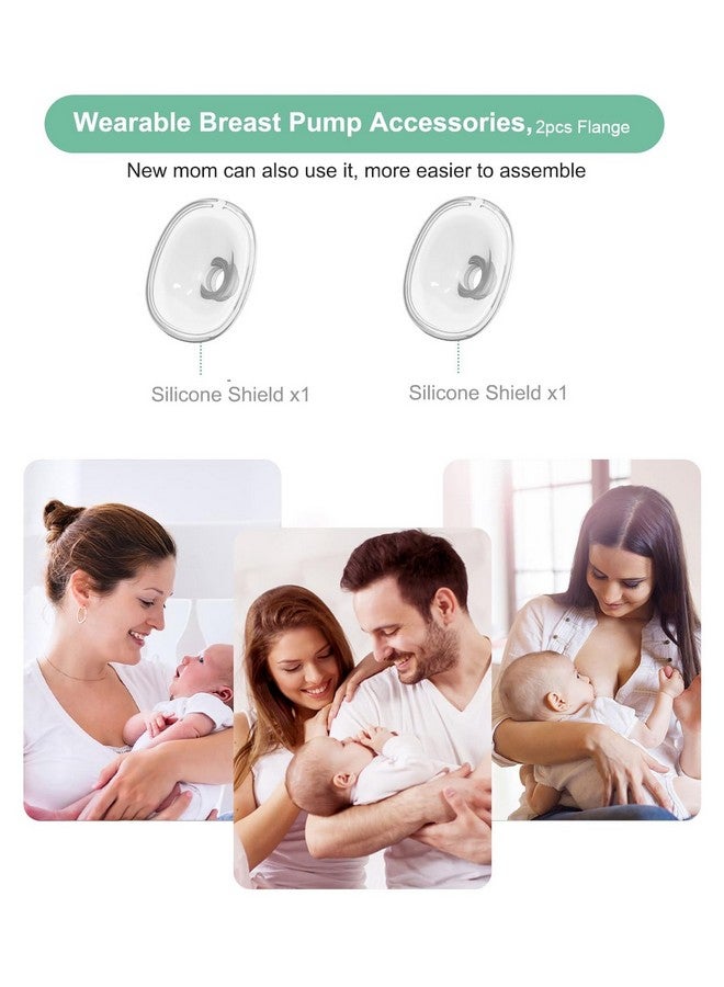 PDFans Wearable Breast Pump Parts 27mm Flange Silicone Shield Compatible with NCVI NICEGREEN Nuliie Zooawa S32 Breast Pump Replacement Accessories - Image 1