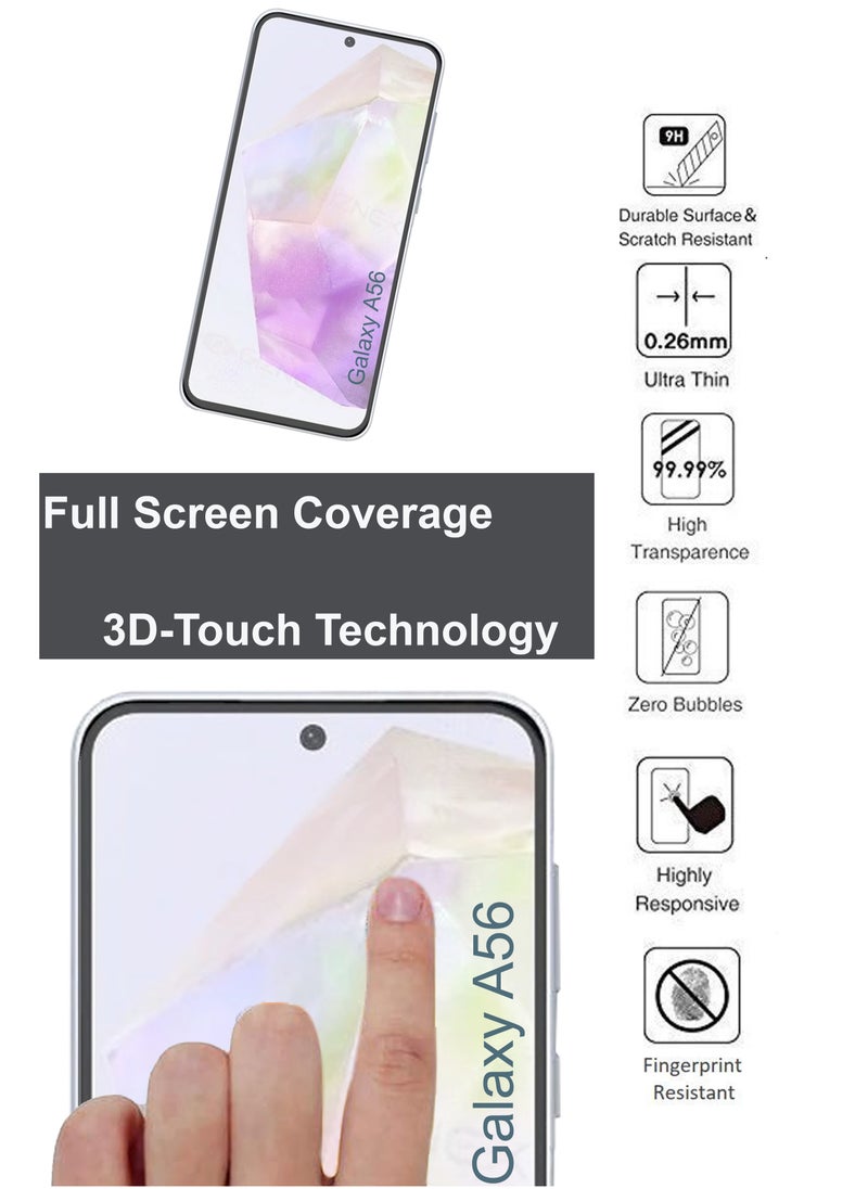 Generic - Samsung Galaxy A56 - Tempered Glass Screen Protector - Delicate Touch , Higher Transparency , Easy to Install ,Anti-scratch and Bubble-free Screen Protector - Clear - Image 1