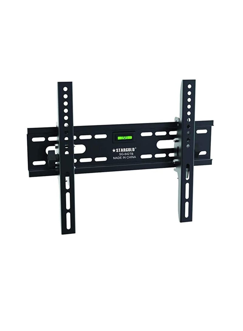ستارجولد حامل تثبيت على الحائط للتلفزيون من Stargold مقاس 17 - 47 بوصة، حامل تلفزيون قابل للتعديل للتلفزيون بإمالة عالمية شديد التحمل لتلفزيون بلازما LED LCD OLED مع سعة وزن فائقة القوة 50 كجم - Image 1