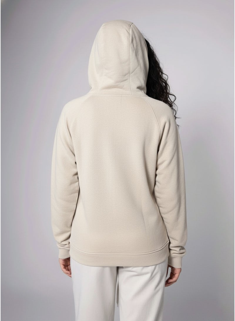 Aora Unisex Oversized Zipper Hoodie – Eco-Friendly Full-Zip Sweatshirt for Layering, Travel & Everyday Comfort (Khaki) - Image 4