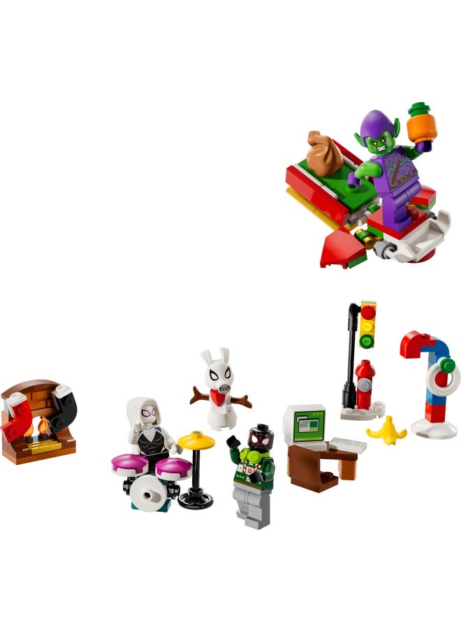 LEGO Marvel Spider-Man Advent Calendar 2024, Buildable Christmas Countdown Toy for Kids, with 24 Super Hero Surprises Including 5 Minifigures, Festive Gift for 7 Plus Year Old Boys and Girls 76293  - Image 3