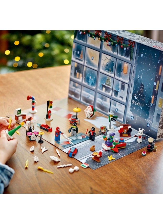 LEGO Marvel Spider-Man Advent Calendar 2024, Buildable Christmas Countdown Toy for Kids, with 24 Super Hero Surprises Including 5 Minifigures, Festive Gift for 7 Plus Year Old Boys and Girls 76293  - Image 5