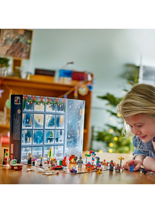 LEGO Marvel Spider-Man Advent Calendar 2024, Buildable Christmas Countdown Toy for Kids, with 24 Super Hero Surprises Including 5 Minifigures, Festive Gift for 7 Plus Year Old Boys and Girls 76293  - Image 4