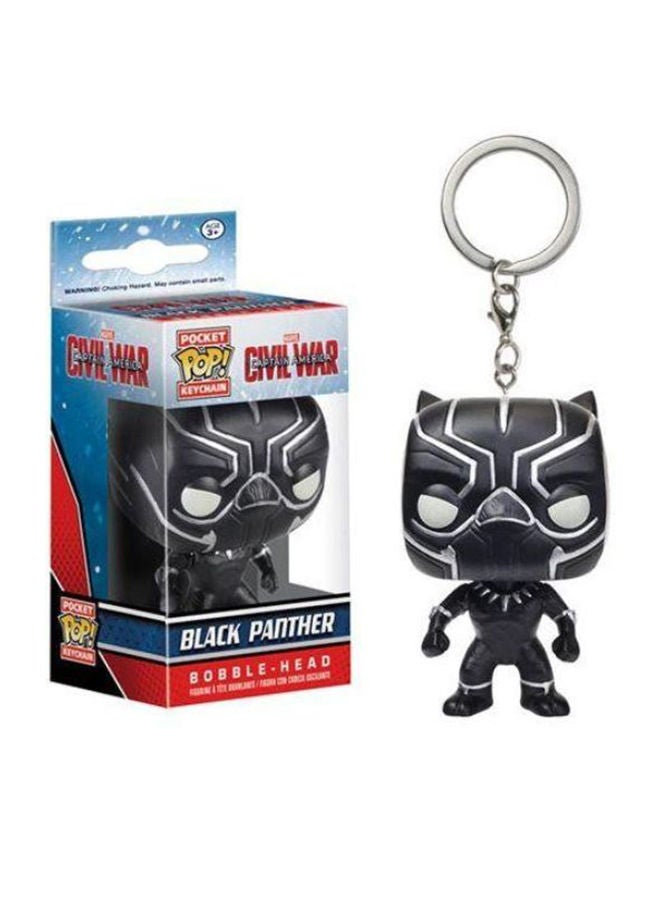 نيبمينينت سلسلة مفاتيح بتصميم مسم شخصية بلاك بانثر برأس كبير - Image 1