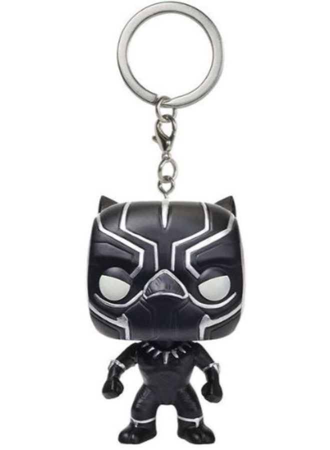 نيبمينينت سلسلة مفاتيح بتصميم مسم شخصية بلاك بانثر برأس كبير - Image 2