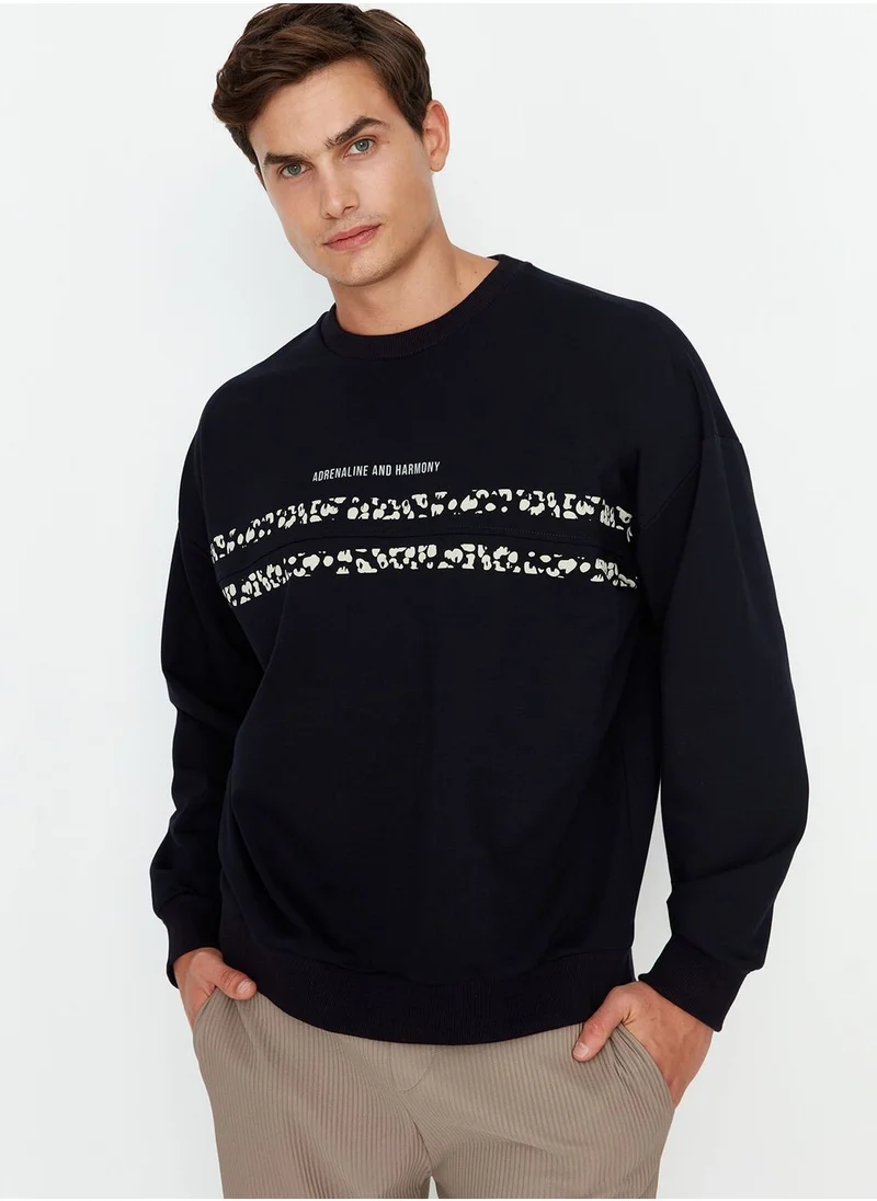 trendyol Slogan Printed Sweatshirt