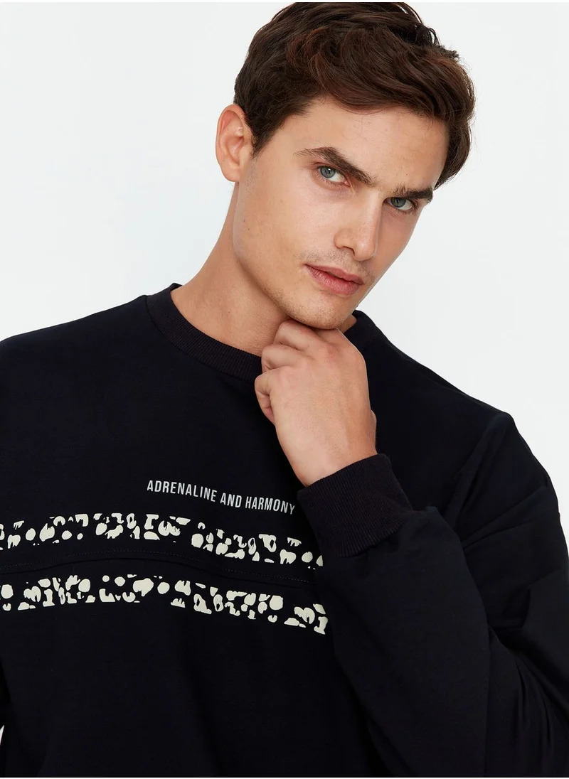 trendyol Slogan Printed Sweatshirt