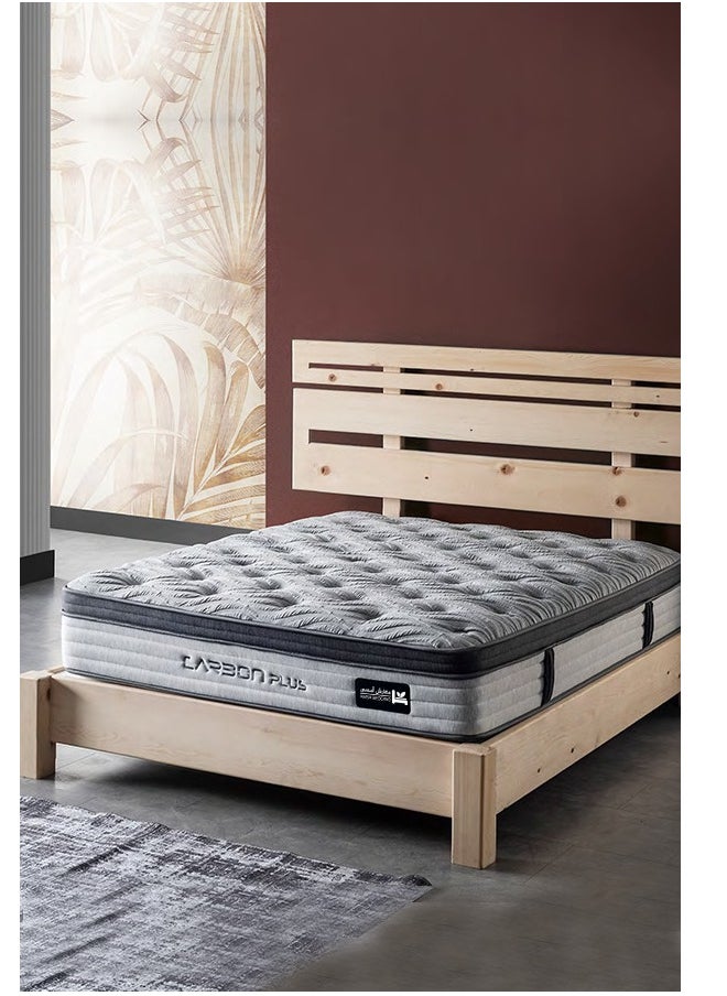 AMSA - Carbon Plus Mattress - Isolated Pocket Springs with Advanced Technology for Body Support and Perfect Comfort - Ideal for Quiet and Deep Sleep - Image 1