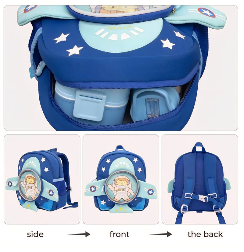 Astronaut Style Kids Space Backpack - Lightweight Shoulder Bag for Travel Book Bag Preschool and Kindergarten - Boys and Girls - Image 2