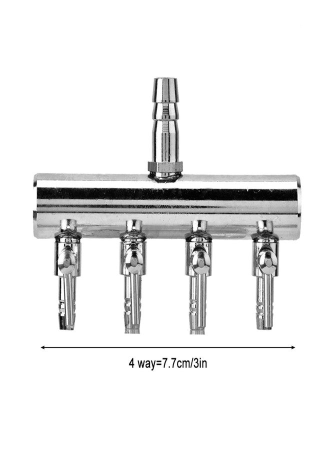 Kodrily Aquarium Air Valve, Air Splitter Aquarium Tubing Connectors, Steel Aquarium Air Pump Accessories, Aquarium Aalve Aplitter for Fish Tank Air Pumps (8 to 4mm Four-Hole Splitter Head) - Image 3