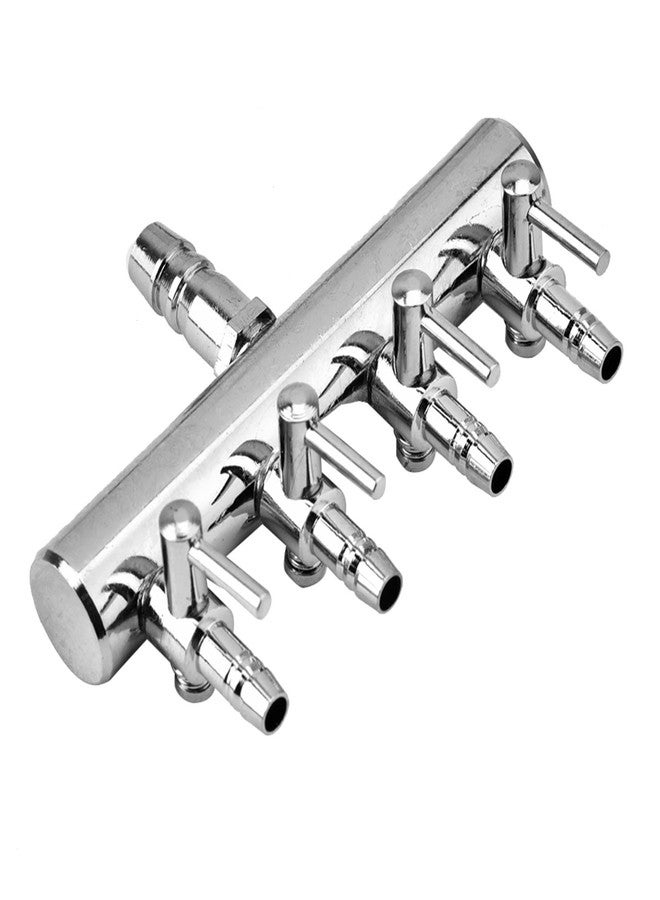 Kodrily Aquarium Air Valve, Air Splitter Aquarium Tubing Connectors, Steel Aquarium Air Pump Accessories, Aquarium Aalve Aplitter for Fish Tank Air Pumps (8 to 4mm Four-Hole Splitter Head) - Image 2