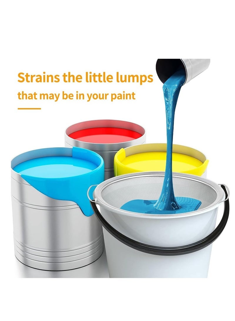 كابتن تيك Fine Mesh Paint Strainer, 60 Mesh Stainless Steel Paint Filter Emulsion Honey Funnel Filter Cover Fits 5 Gallon Paint Bucket Filter Tool Insert Strains (2 Piece) - Image 2