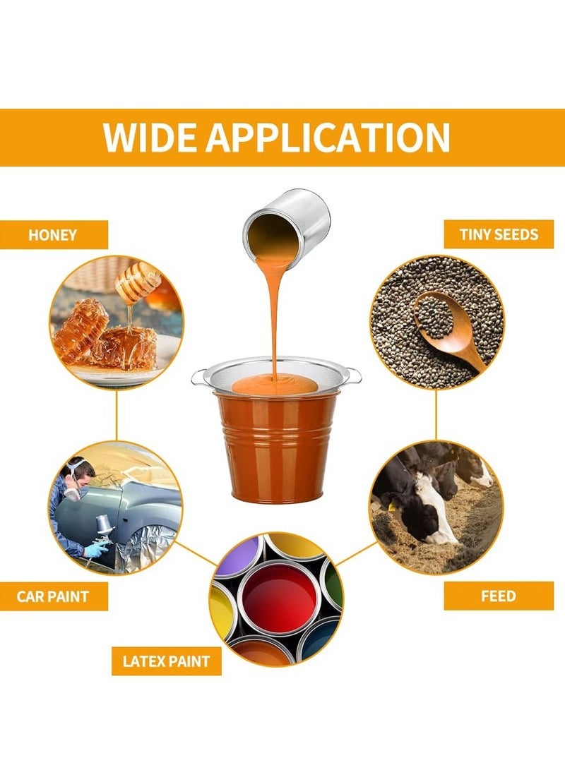 كابتن تيك Fine Mesh Paint Strainer, 60 Mesh Stainless Steel Paint Filter Emulsion Honey Funnel Filter Cover Fits 5 Gallon Paint Bucket Filter Tool Insert Strains (2 Piece) - Image 4