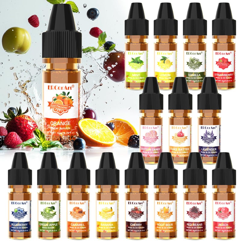 ERCorArt Food Flavoring Oil  16 Liquid Lip Gloss Flavoring Oil Concentrated Candy Pineapple Lavender Vanilla Extract Flavor Oil for Baking Cooking Drinks Slime Making Water  Oil Soluble  025 Fl Oz - Image 3