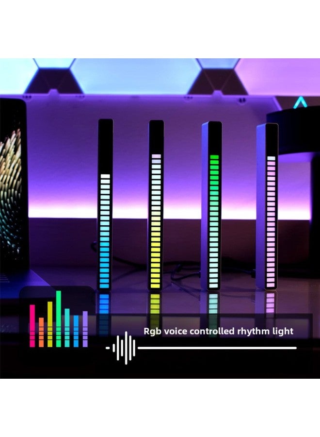 Loquat RGB Voice Control Voice Control Music Rhythm Light LED Computer Car Atmosphere Pickup Light-Color:White-APP-Dimensions:5V (plug-in Line) - Image 5