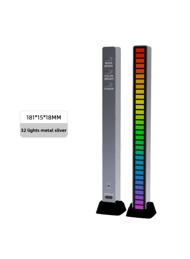 Loquat RGB Voice Control Voice Control Music Rhythm Light LED Computer Car Atmosphere Pickup Light-Color:White-APP-Dimensions:5V (plug-in Line) - Image 1