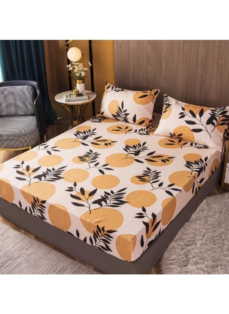 AL RAID - King Size Super Soft Microfiber Cotton Bed Sheet Set 4-Piece Wave Pattern Bed Sheet Set with Deep Pockets Fitted Sheet and Zipper Closure Quilt Cover and 4 Pillowcases 220x240cm - Image 1
