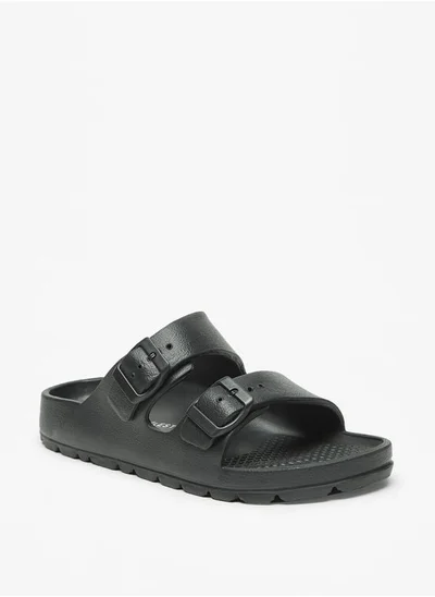 سيليست Womens Solid Slip-On Sandals with Buckle Detail