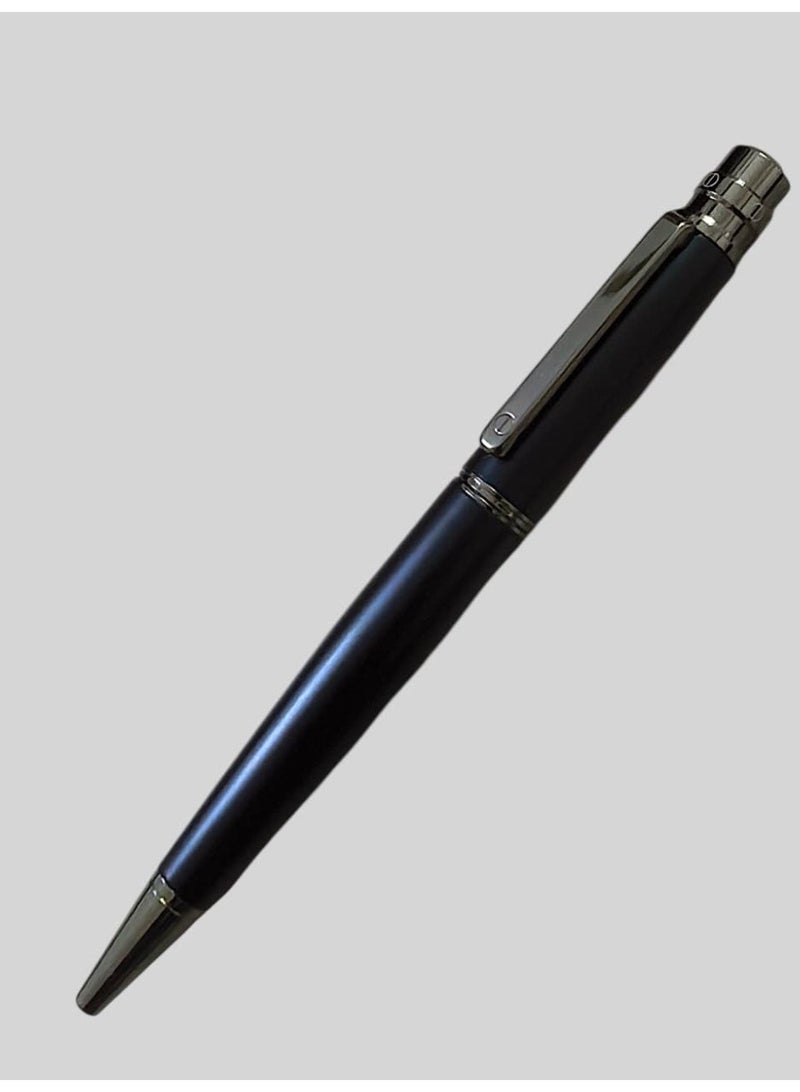 كريتر  طقم رجالي فاخر يتكون من ساعة تصميم ملكي من الستانلس ستيل، مينا كلاسيكي مقاومة للماء وسبحة وقلم وازرار اكمام - Image 5