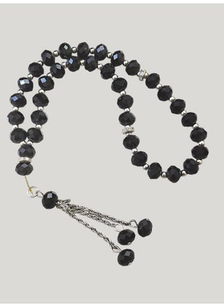A luxurious men's set consisting of a regal stainless steel watch with a classic dial, water resistance, prayer beads, a pen, and cufflinks. - view 3