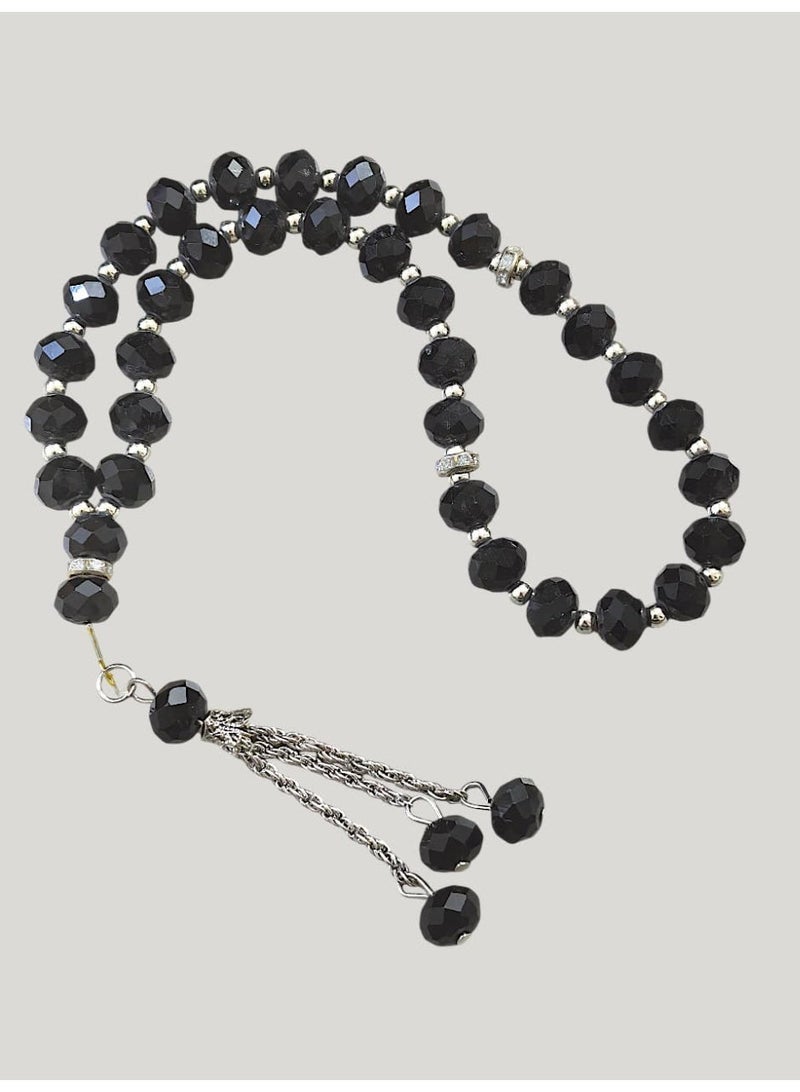 كريتر  طقم رجالي فاخر يتكون من ساعة تصميم ملكي من الستانلس ستيل، مينا كلاسيكي مقاومة للماء وسبحة وقلم وازرار اكمام - Image 3