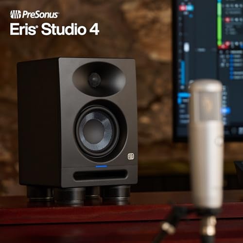 PreSonus Eris Studio 4,4.5-Inch XLR High-Definition Professional Studio Monitor With Woven Composite Lf Driver Speaker,1" Silk-Dome Hf Driver,Ebm Waveguide,And Acoustic Tuning Controls-Single(Black) - Image 3