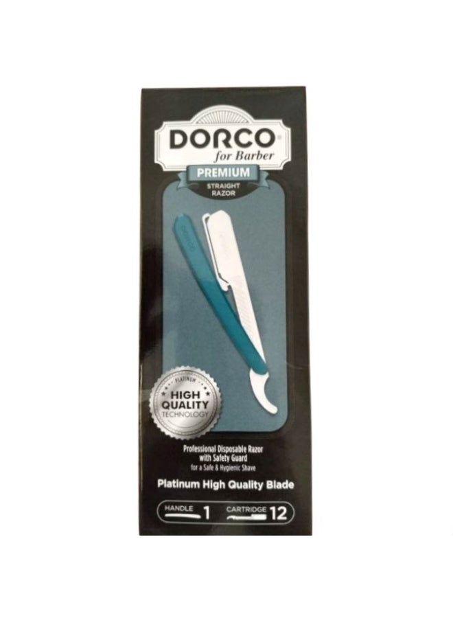 Dorco Hand Razor + 12 Replacement Blades - Image 1