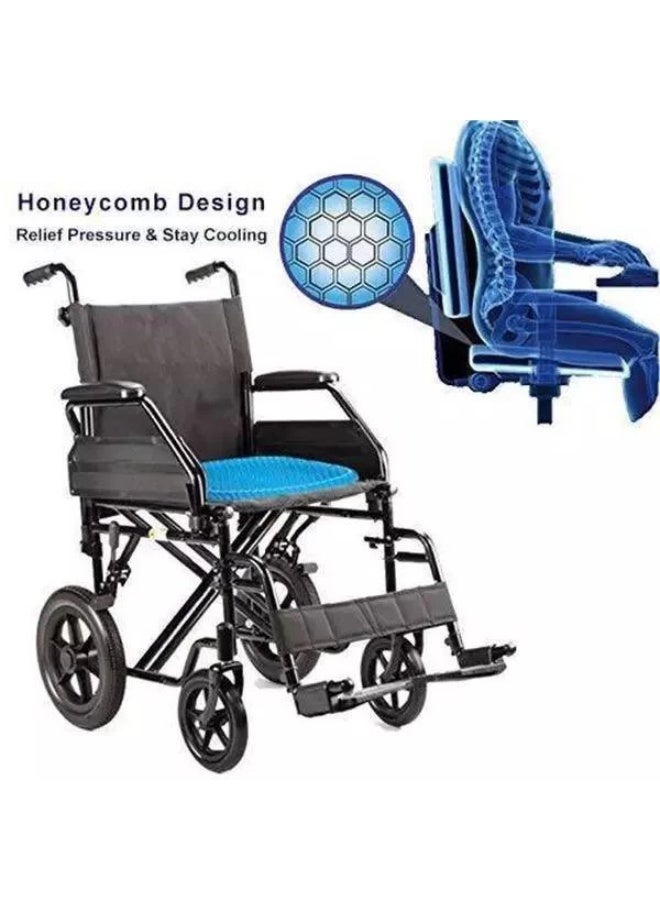 وسادة إيج سيتر جل تبريد من إسفنج الذاكرة - دعم مريح للرقبة، مضاد للحساسية وجيد التهوية - قطعة واحدة، أزرق - Image 2