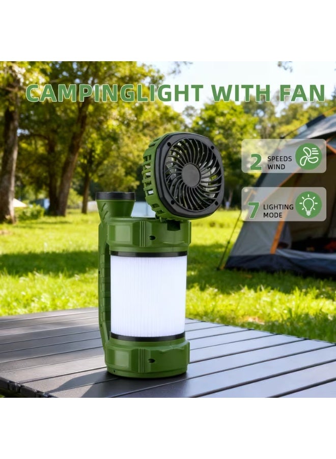 Mini Desk Fan with LED Lantern, Cartoon Astronaut Portable Personal Fan, Rechargeable & USB Powered Desk Fan, Quiet and Strong Wind, 3 Speeds, Small - Image 5